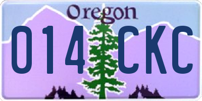 OR license plate 014CKC