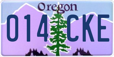 OR license plate 014CKE