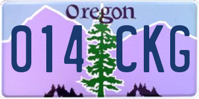 OR license plate 014CKG