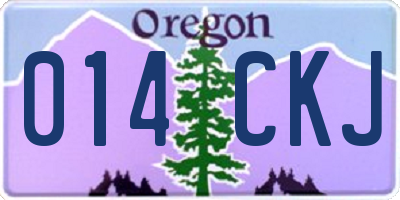 OR license plate 014CKJ