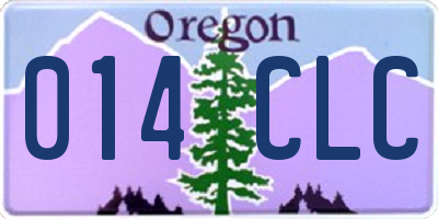 OR license plate 014CLC