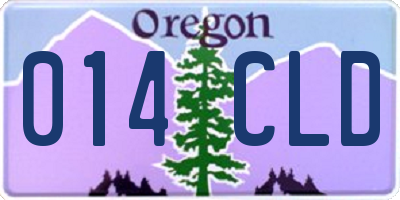 OR license plate 014CLD