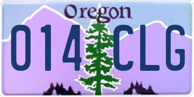 OR license plate 014CLG