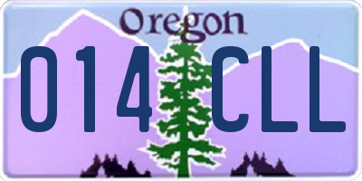 OR license plate 014CLL