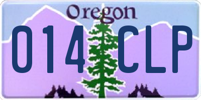 OR license plate 014CLP