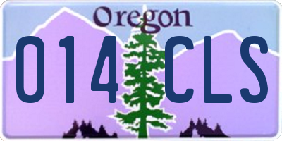 OR license plate 014CLS