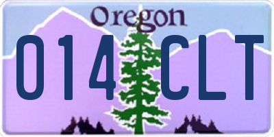 OR license plate 014CLT