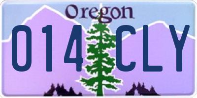 OR license plate 014CLY