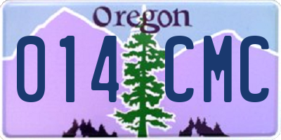 OR license plate 014CMC