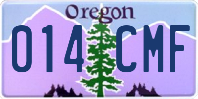 OR license plate 014CMF