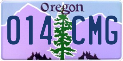 OR license plate 014CMG