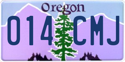 OR license plate 014CMJ