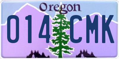OR license plate 014CMK