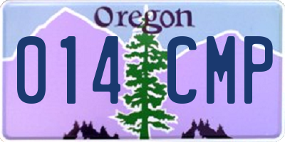 OR license plate 014CMP