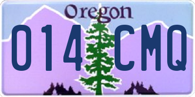 OR license plate 014CMQ
