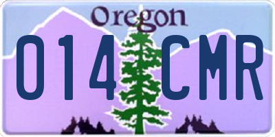 OR license plate 014CMR