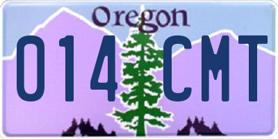 OR license plate 014CMT