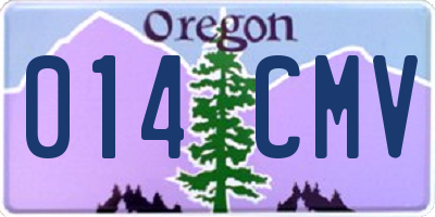 OR license plate 014CMV