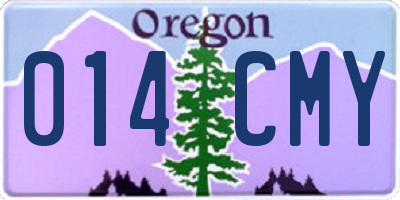 OR license plate 014CMY