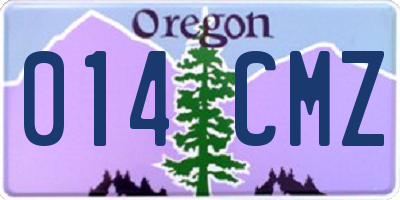 OR license plate 014CMZ