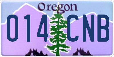 OR license plate 014CNB
