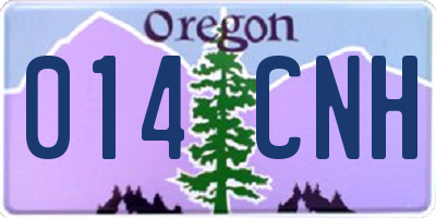 OR license plate 014CNH