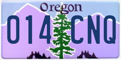 OR license plate 014CNQ