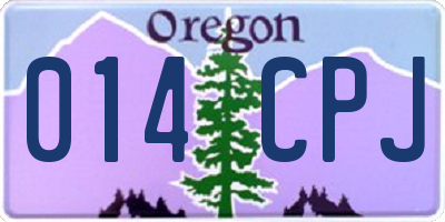 OR license plate 014CPJ