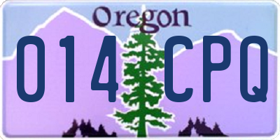 OR license plate 014CPQ