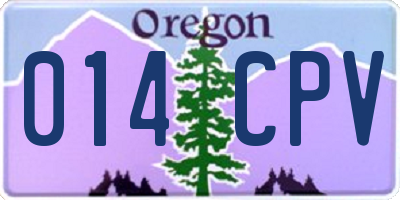 OR license plate 014CPV