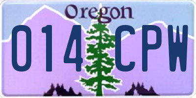 OR license plate 014CPW