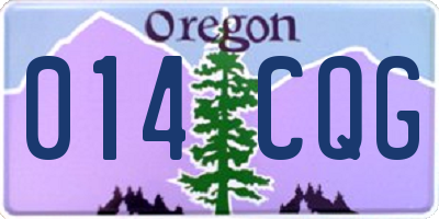 OR license plate 014CQG
