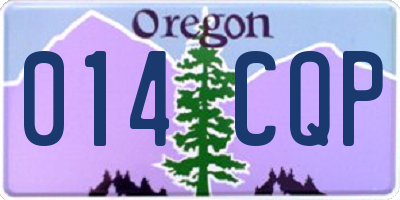 OR license plate 014CQP