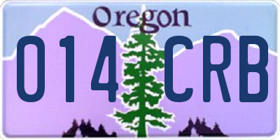 OR license plate 014CRB
