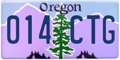 OR license plate 014CTG