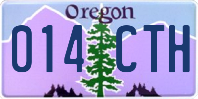 OR license plate 014CTH