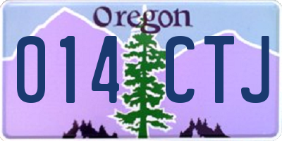OR license plate 014CTJ