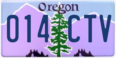 OR license plate 014CTV