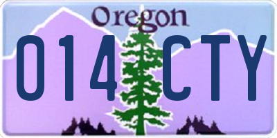 OR license plate 014CTY