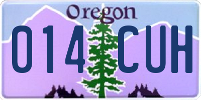 OR license plate 014CUH