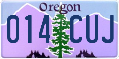 OR license plate 014CUJ