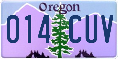 OR license plate 014CUV