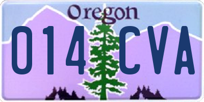 OR license plate 014CVA