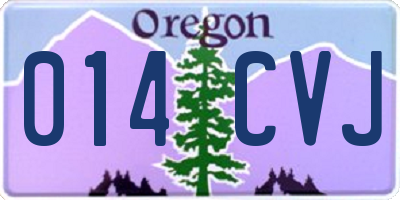 OR license plate 014CVJ