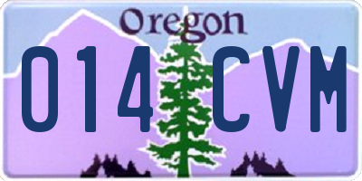 OR license plate 014CVM