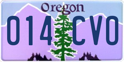 OR license plate 014CVO