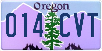 OR license plate 014CVT