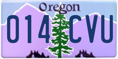 OR license plate 014CVU