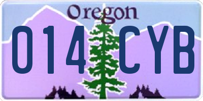 OR license plate 014CYB