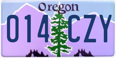 OR license plate 014CZY